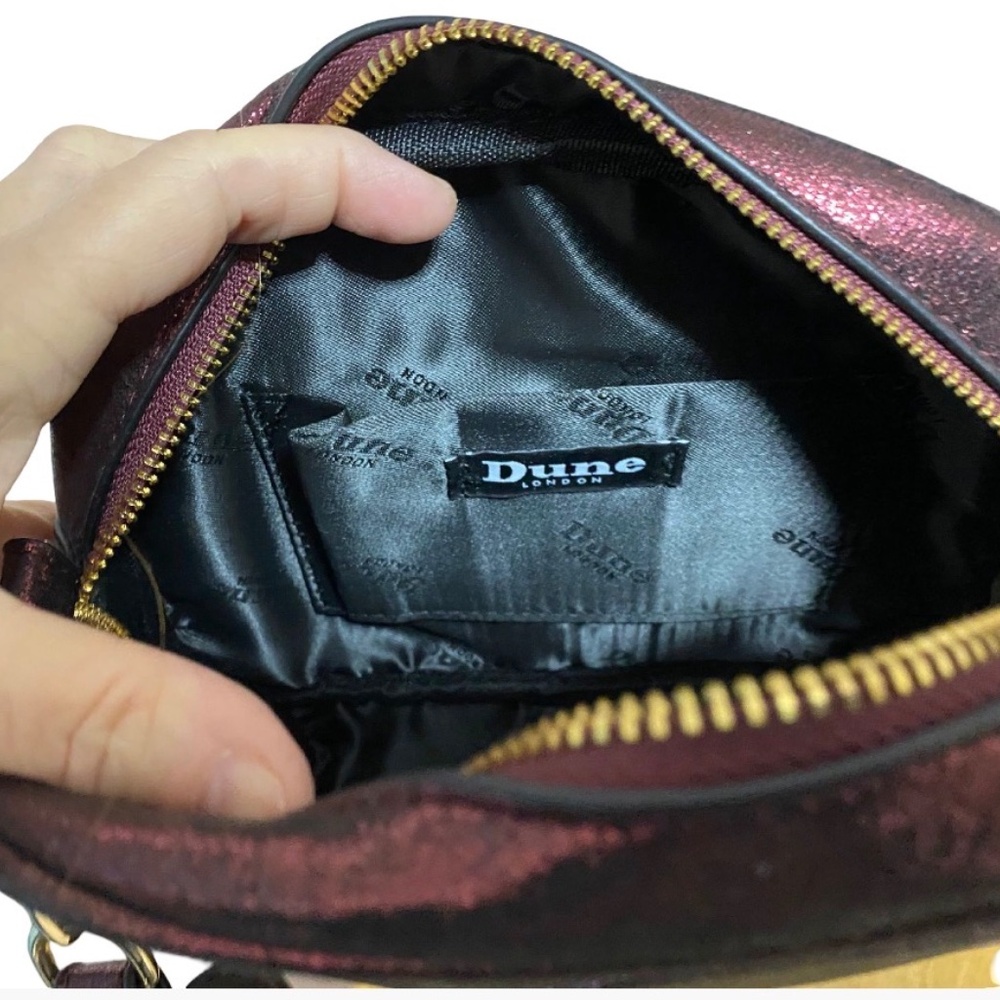 Dune London Purple Metallic Crossbody NWT - Picture 4 of 6